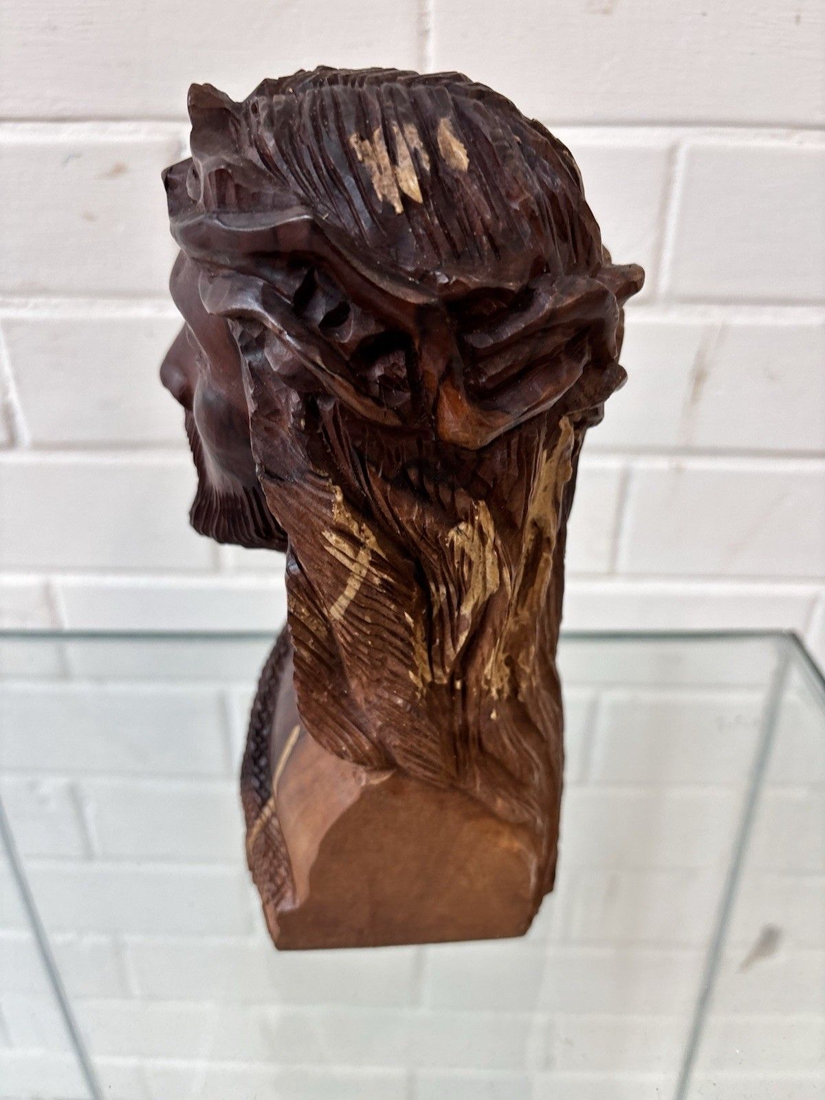 Stunning Hand Carved 20th Century Bust/Head If Jesus Christ. photo 152.0