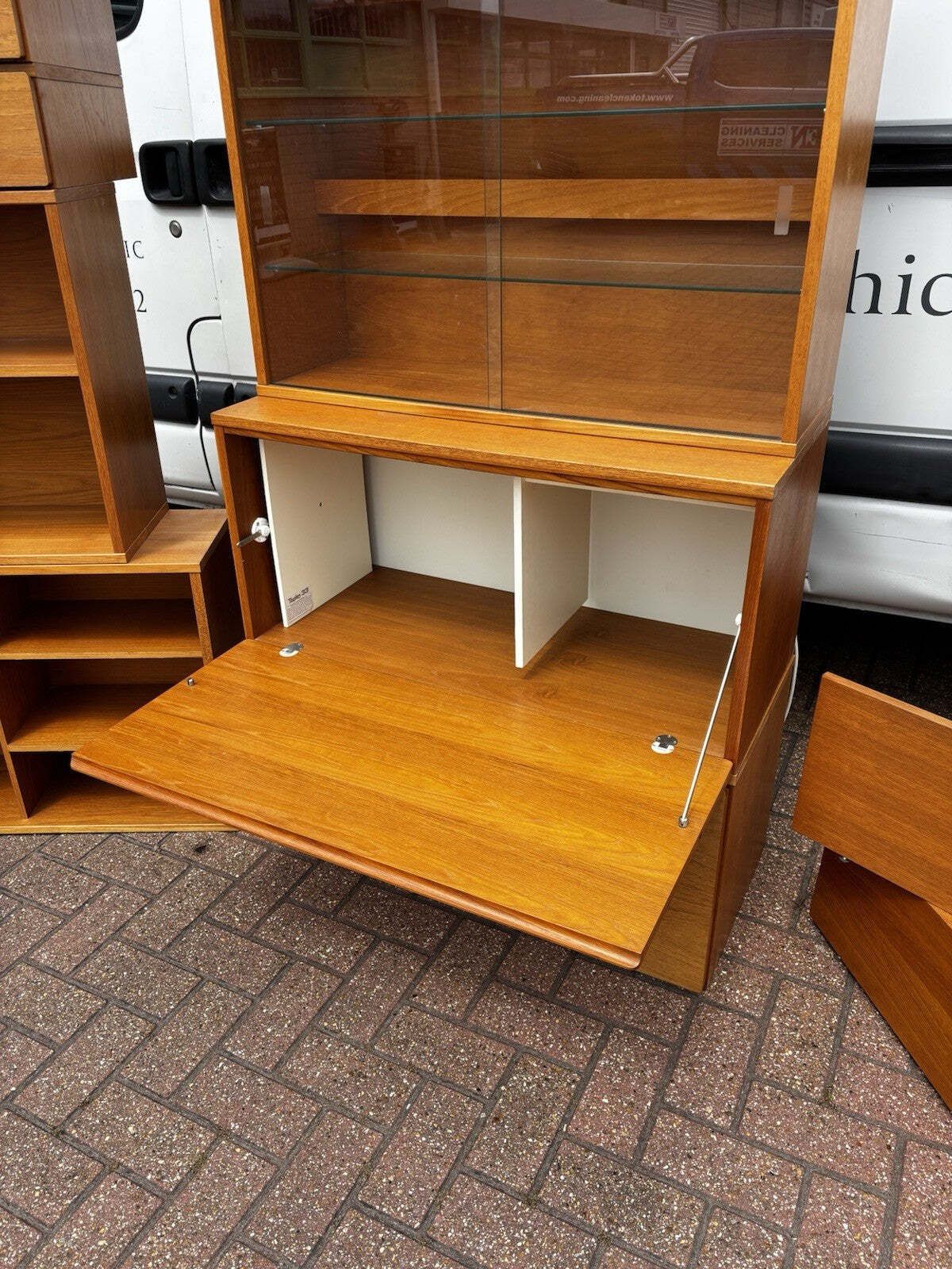 Mid Century 13 Pieces Of Floating Cabinets Display Cabinet, Shelves & Drawers photo buy