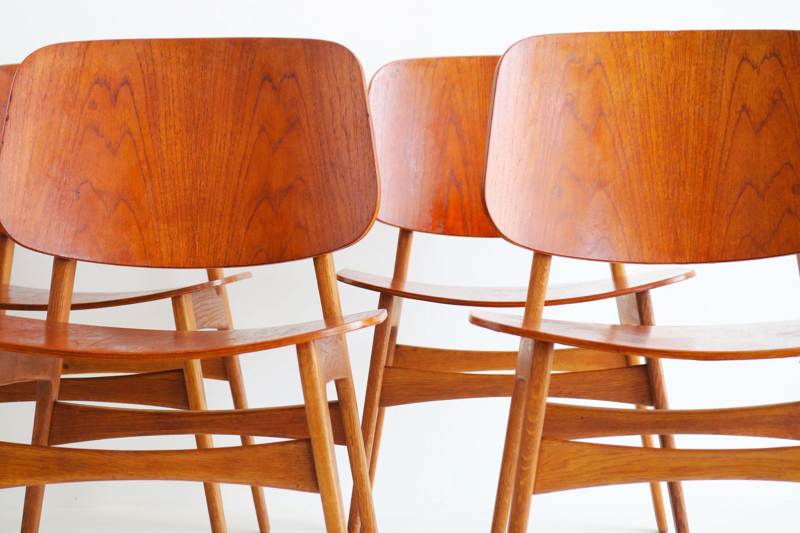 Ensemble de 6 chaises « Shell Chairs » Søborg modèle 155 par Børge Mogensen, Danemark, années 1950 photo furniture
