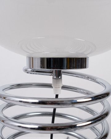 Chromed Spring Table Lamp In The Style Of Ingo Maurer, Made In France, 1970s photo vinterior