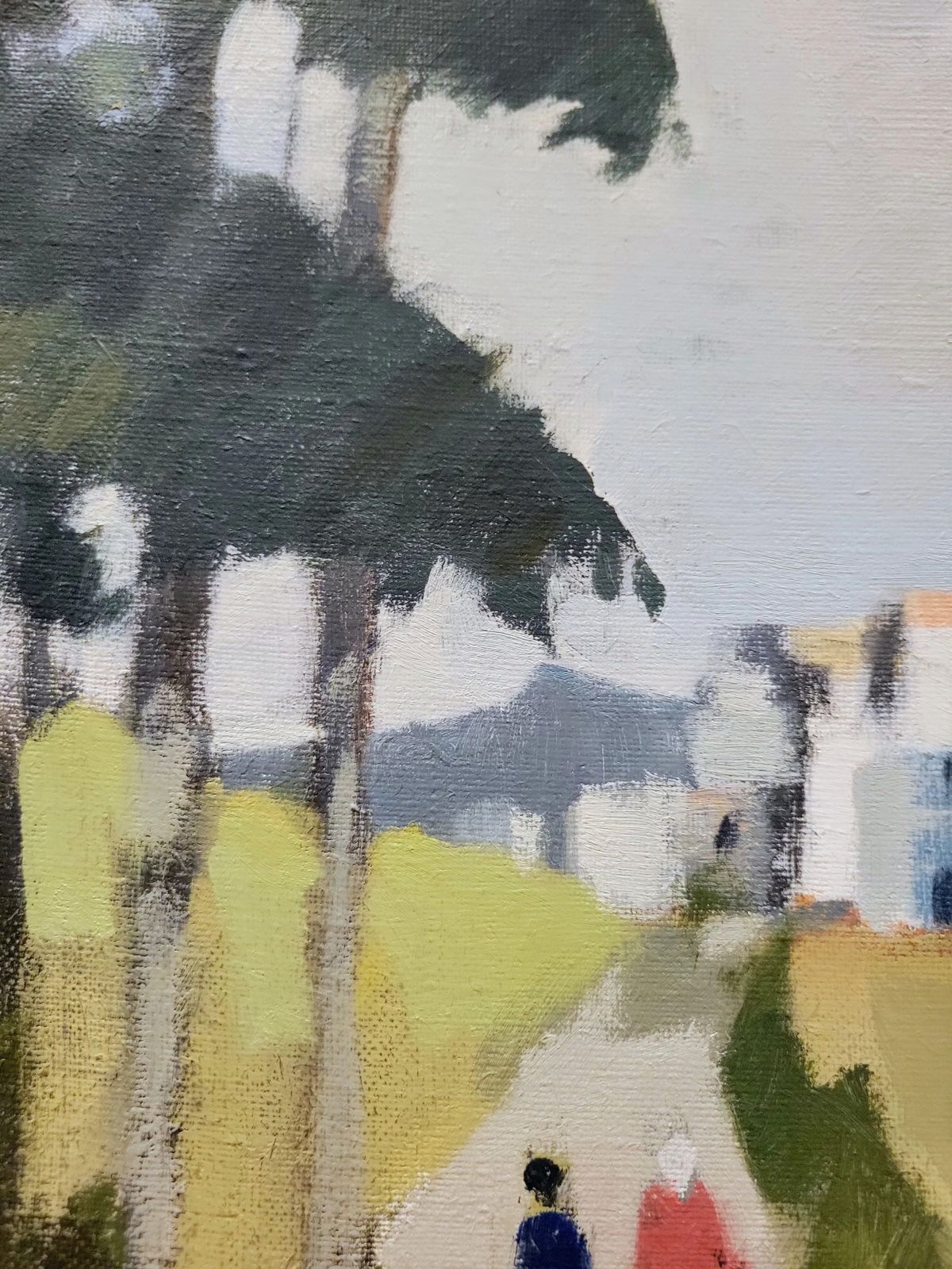Greek Landscape Original Mid Century Oil By Stig Wernheden (1921 1997) photo vinterior