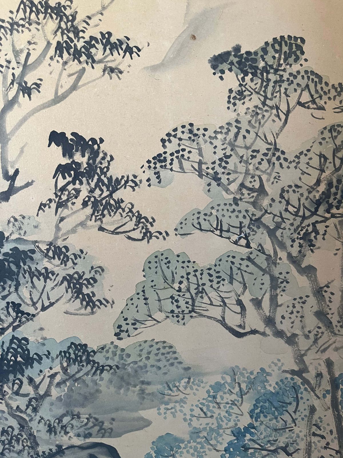 Monumental Japanese Six Fold Byōbu Screen, Late Edo To Early Meiji Period photo vintage
