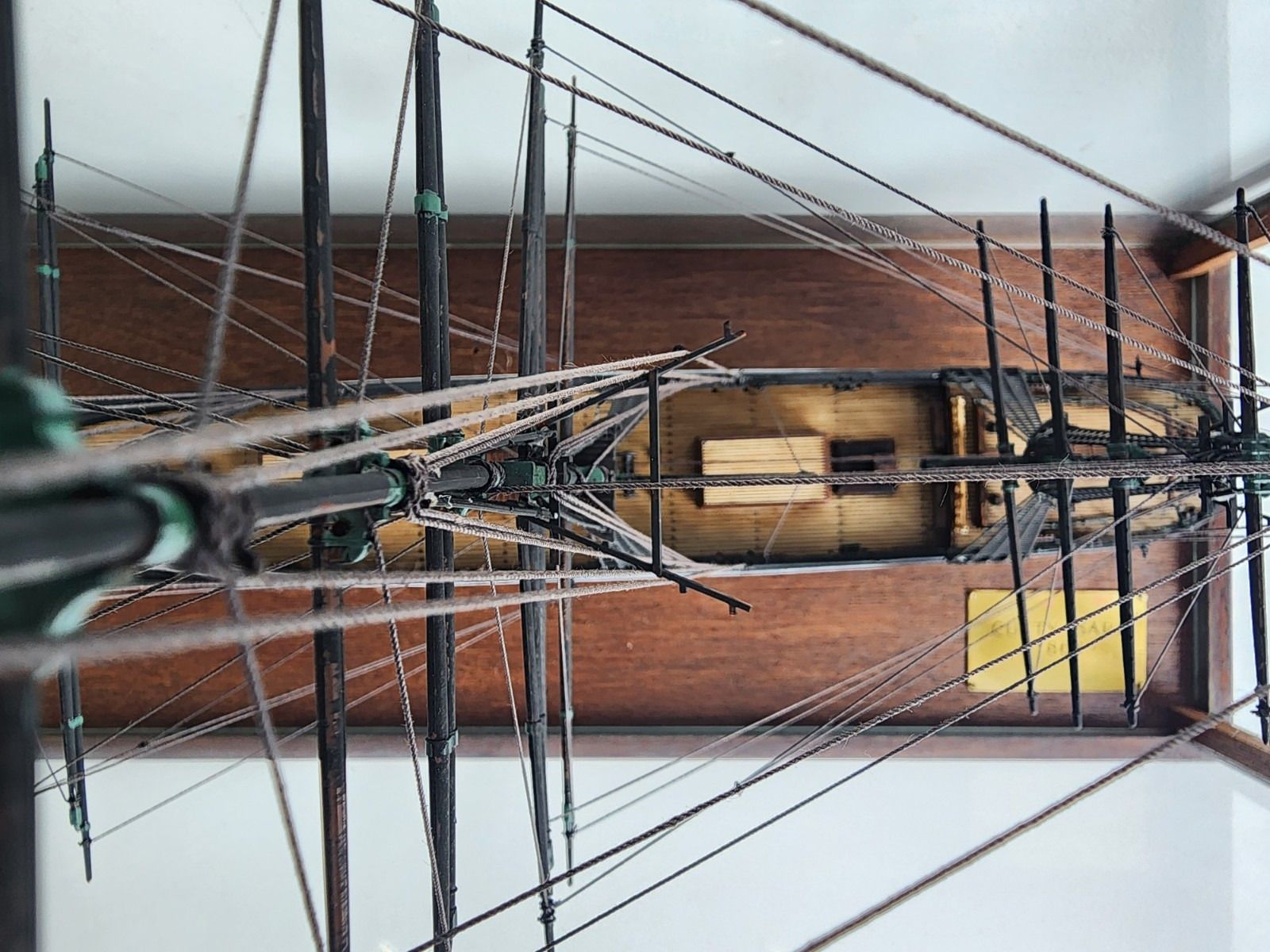 Antique Cutty Sark Tea Clipper Ship Model Large Wooden Museum Display Case photo vintage