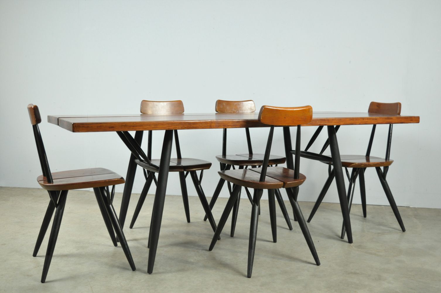 photo vinterior Tapiovaara Dining Table Chairs, Laukaan Puu, Finland 1950s