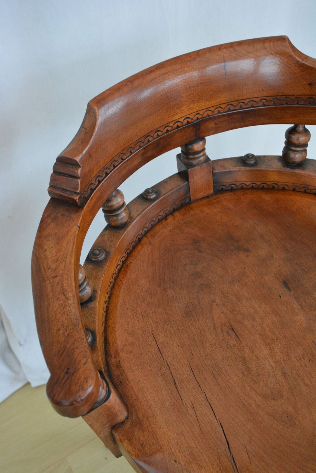 photo buy Aesthetic Movement Walnut Swivelling Office Chair In Good Condition