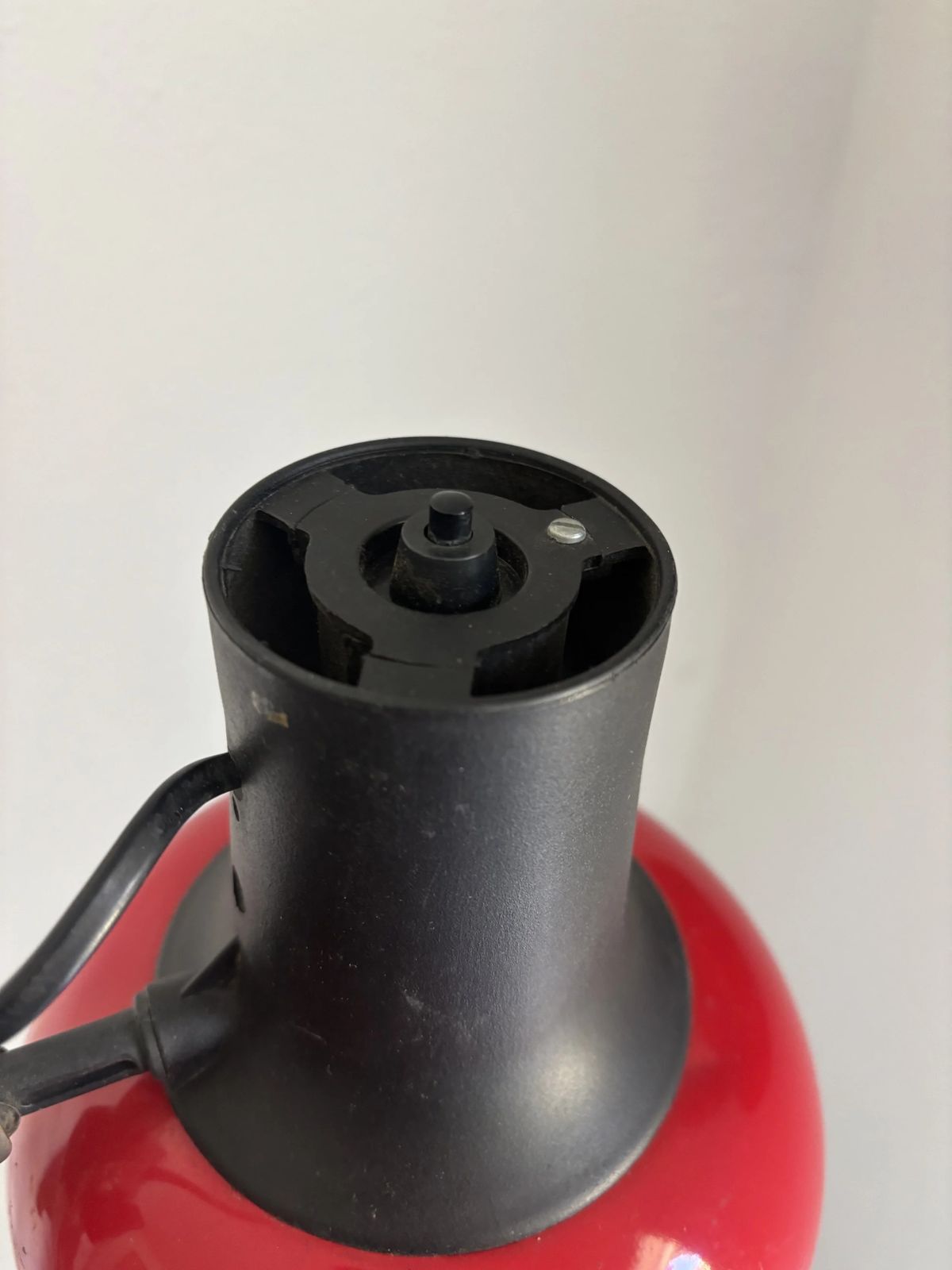 Vintage 1970s Architect's Lamp Lival P12 Finland Red Steel   65 Cm photo vinterior