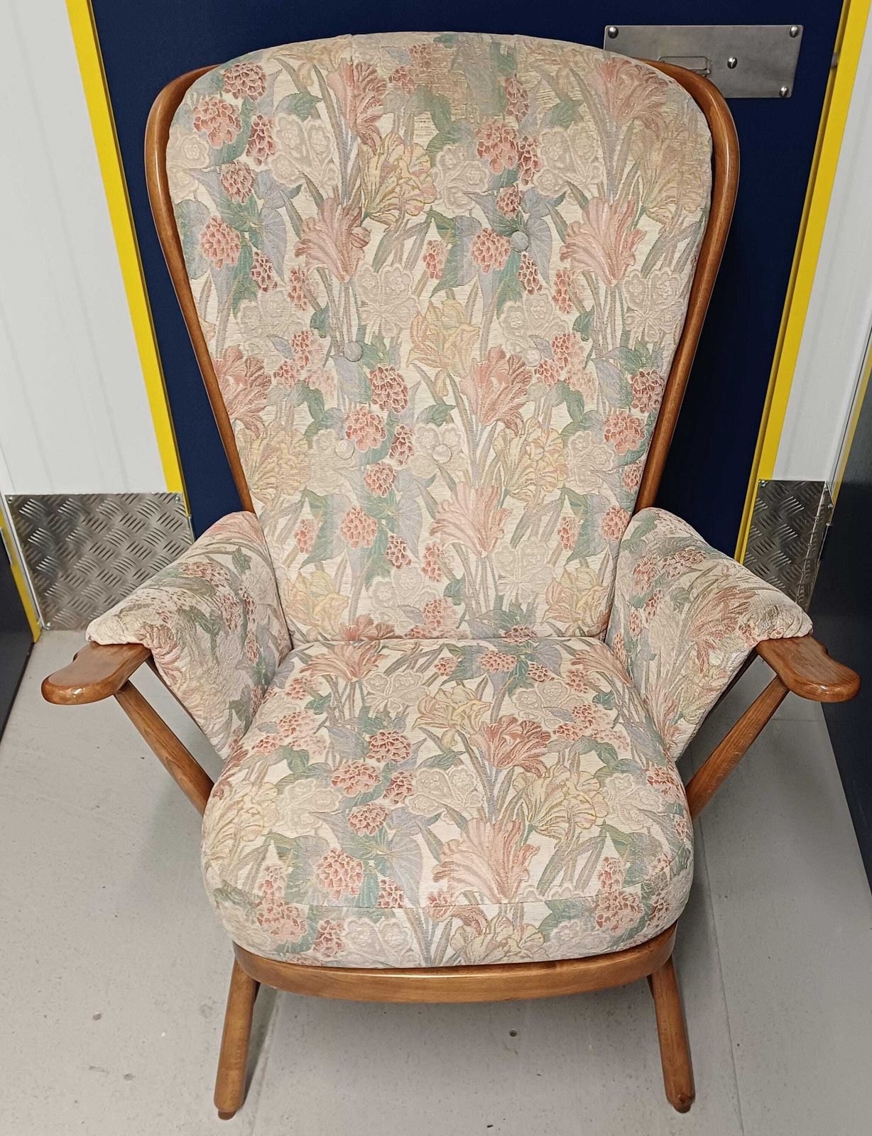 Ercol Evergreen 1913 Lounge/Easy High Back Chair   Golden Dawn Frame New Webbing   Free Delivery Within 50 Miles, Further "At Cost"