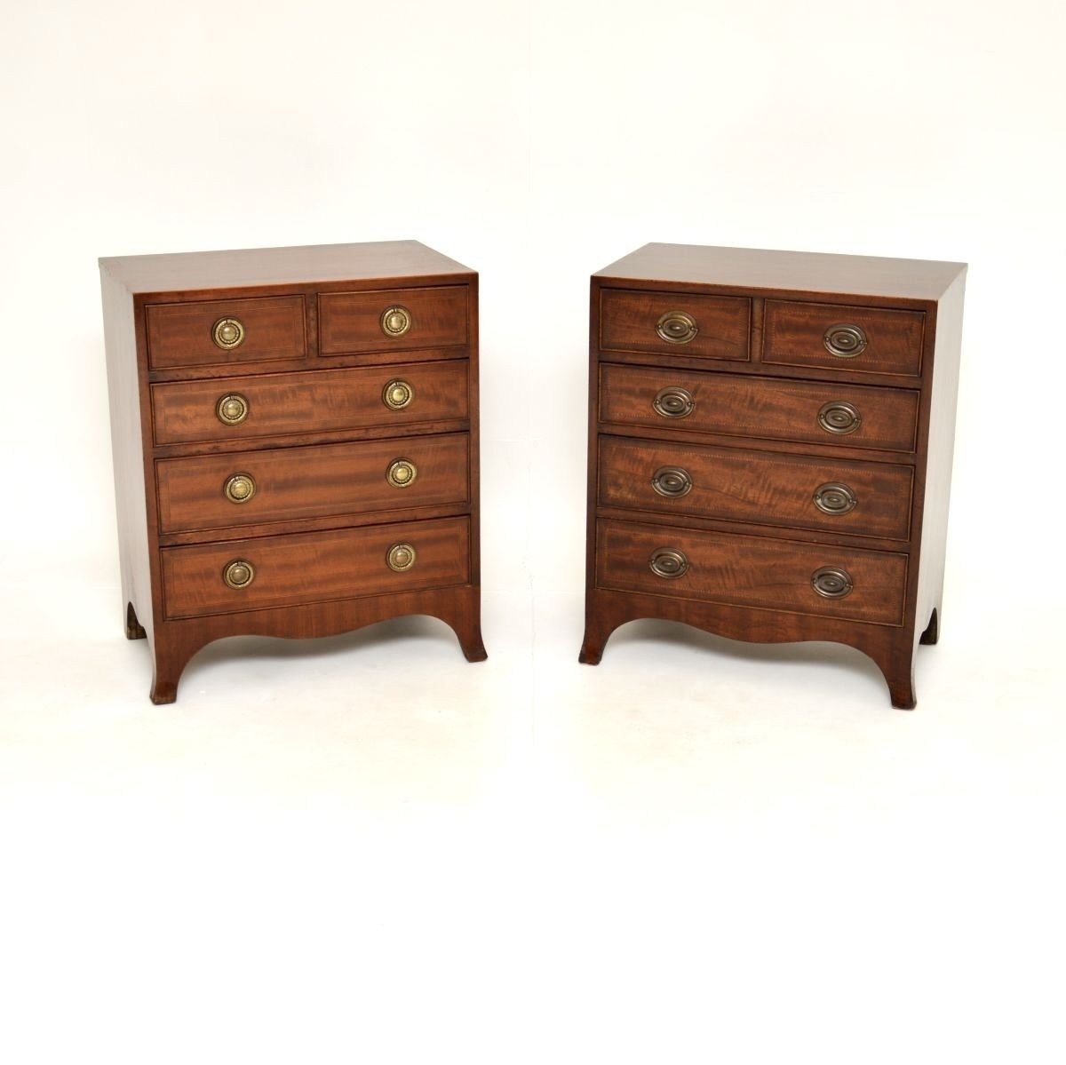 Antique Inlaid Mahogany Chest Of Drawers photo furniture