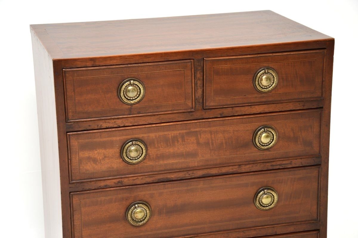 Antique Inlaid Mahogany Chest Of Drawers photo Furniture