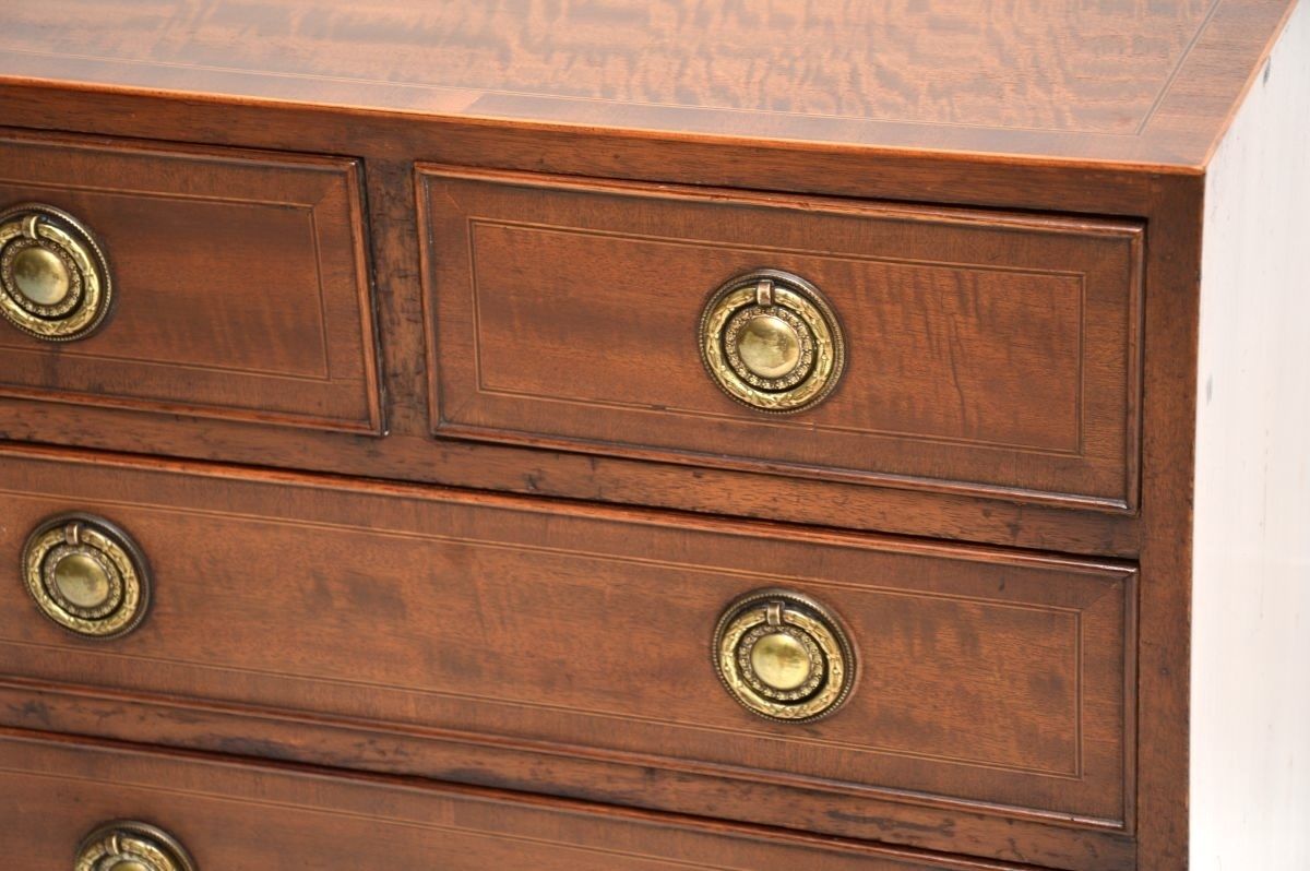Antique Inlaid Mahogany Chest Of Drawers photo vinterior