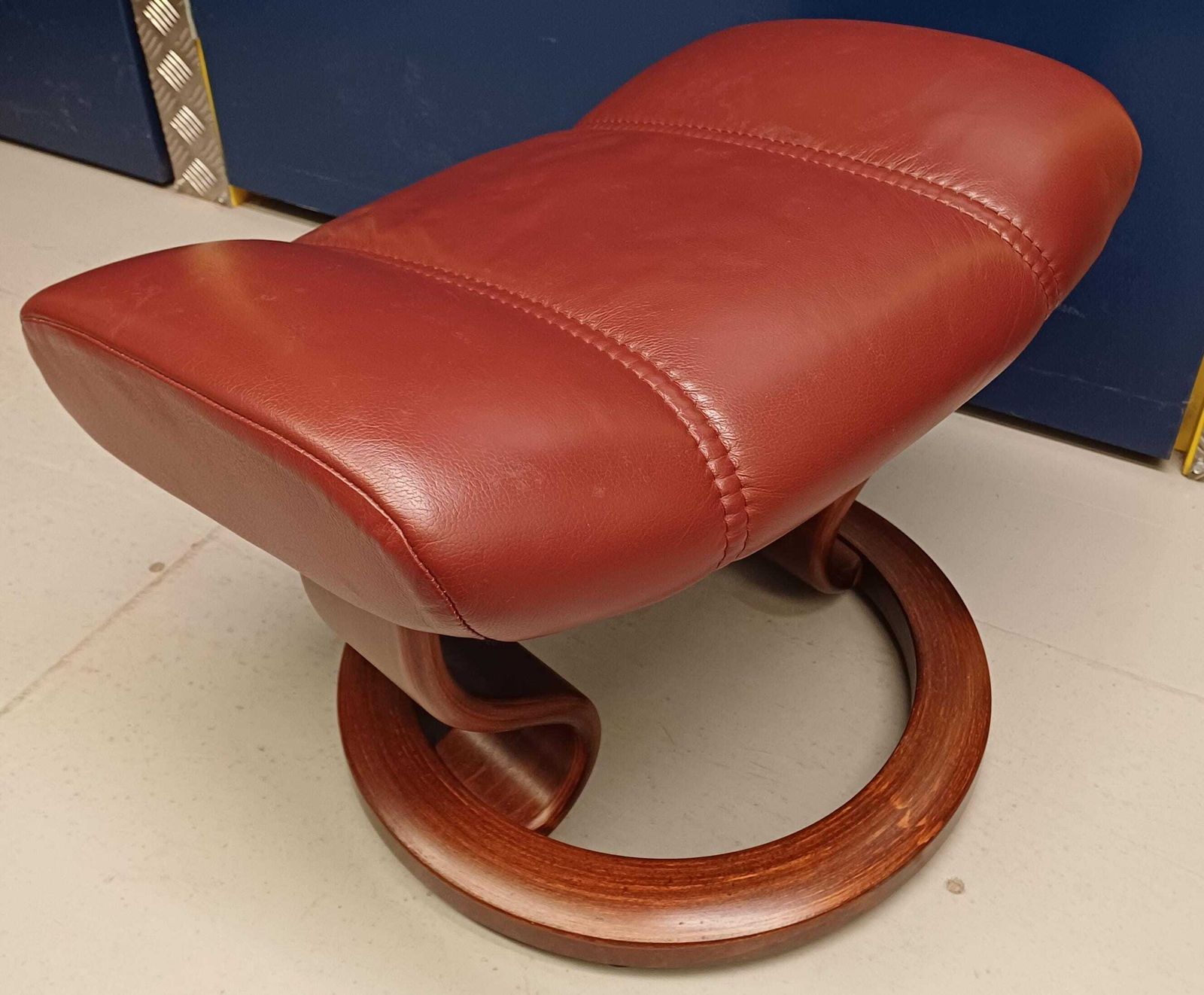 photo for sale Ekornes Stressless Grey Leather Swivel Recliner Armchair & Footstool