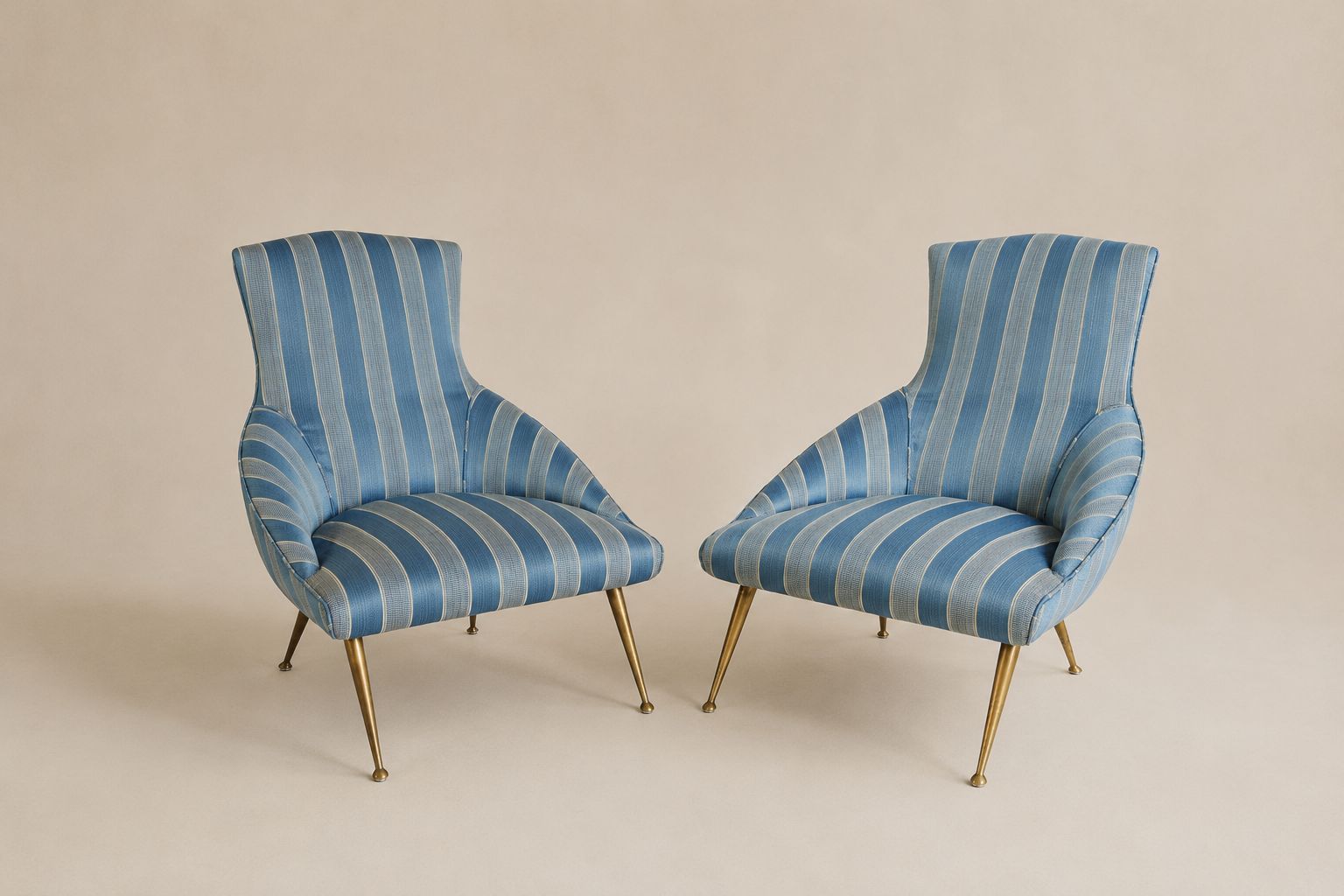 Paire de fauteuils de salon italiens vintage, années 1950 photo furniture