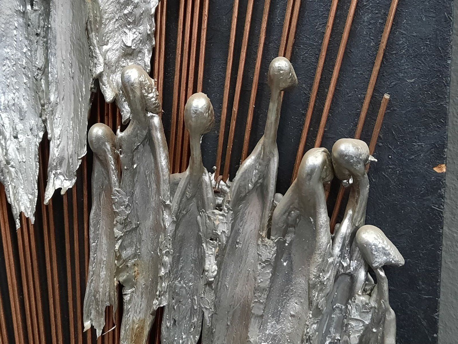 Anthroposophic Wall Sculpture In Copper, Metal, Wood & Pewter, 1979 photo vintage