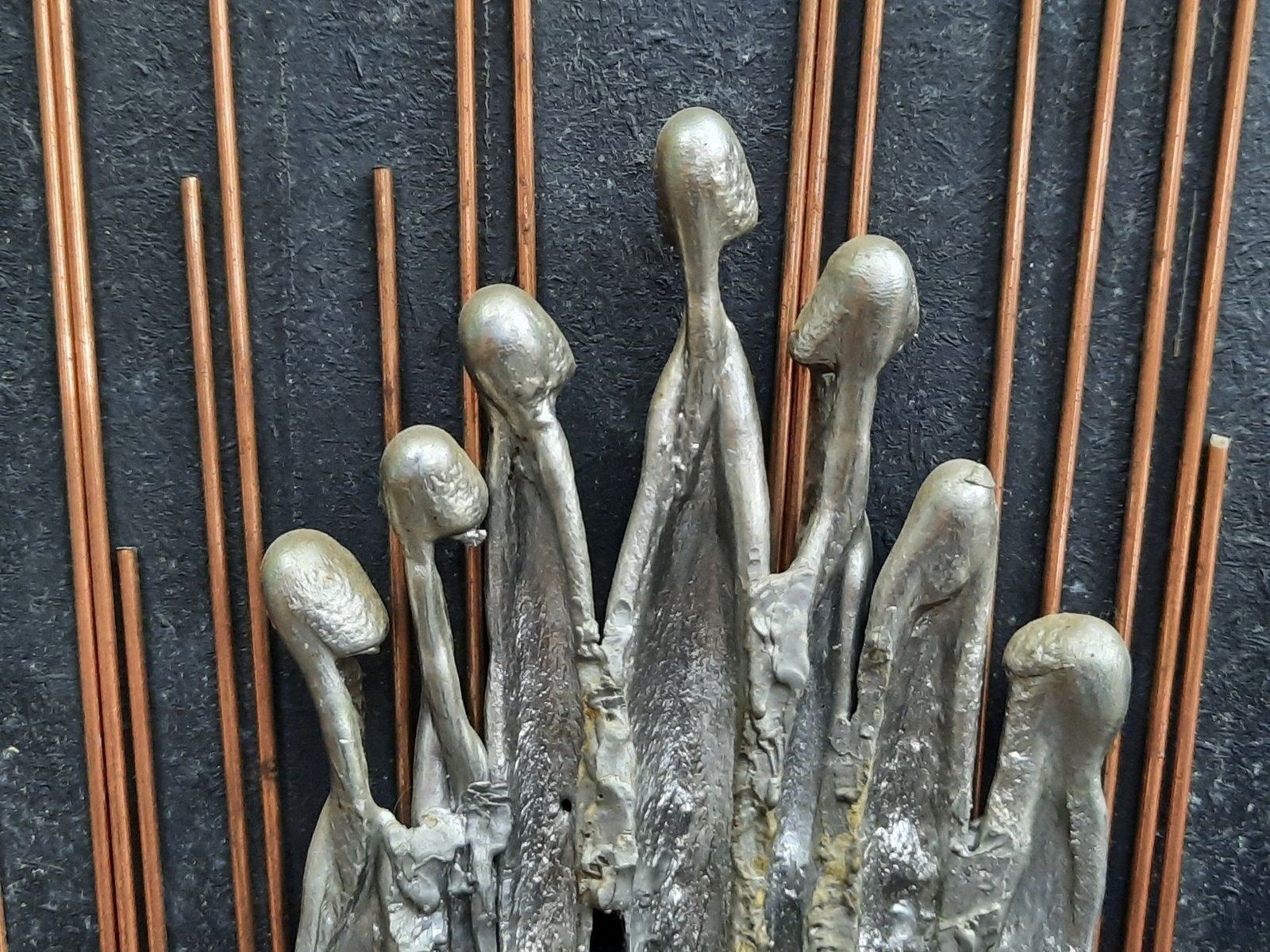 photo for sale Anthroposophic Wall Sculpture In Copper, Metal, Wood & Pewter, 1979
