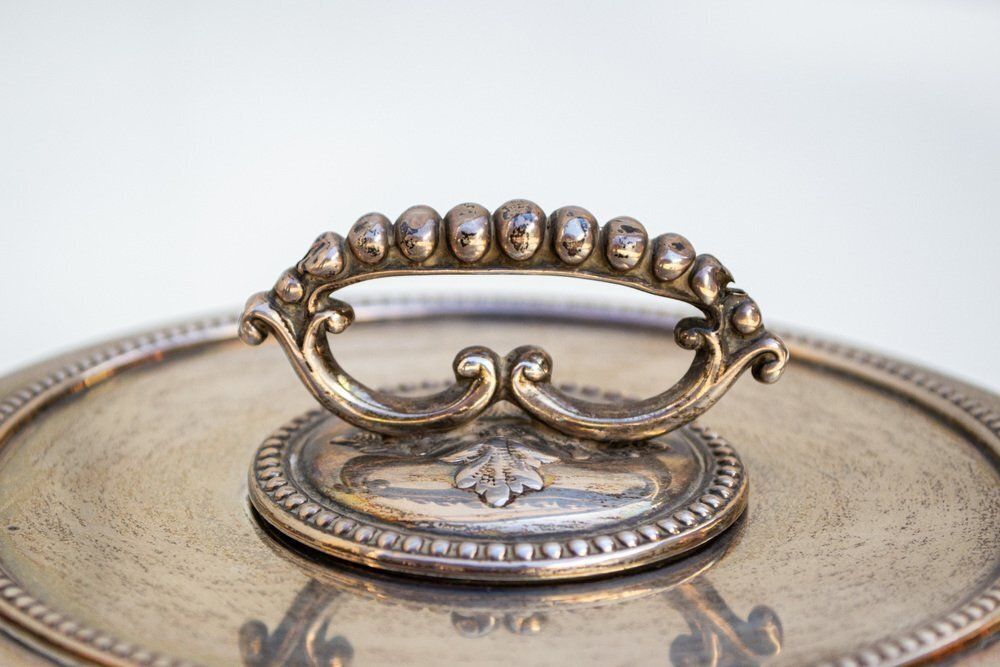 Silver Plated Metal Chafing Dishes From Lambert London, 1920s, Set Of 2 photo Home Decor