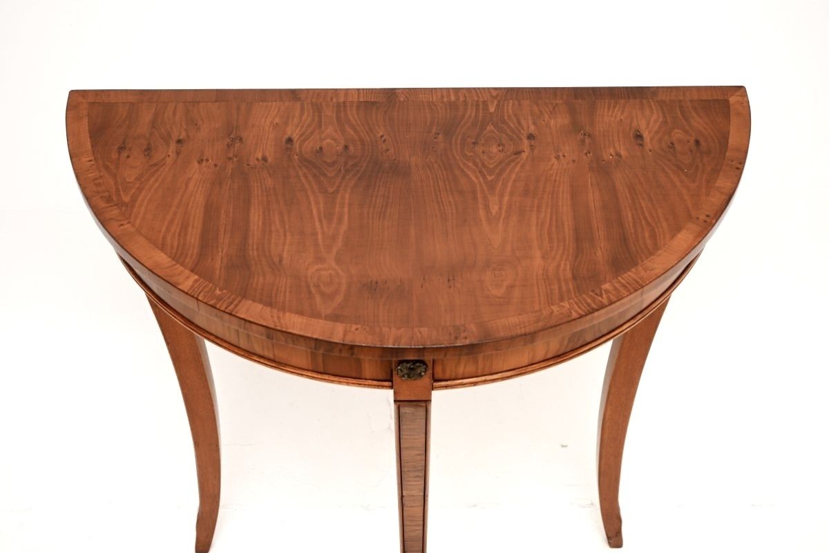 Antique Regency Style Yew Wood Console Table photo Furniture