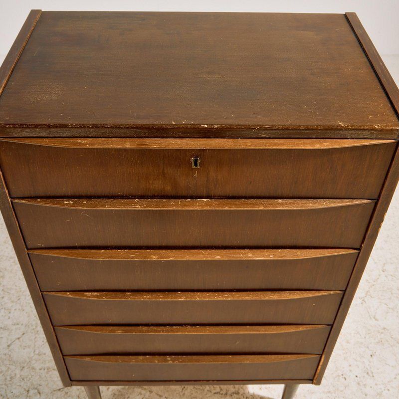 1107.0 Teak Dresser With Six Drawers, 1960s photo