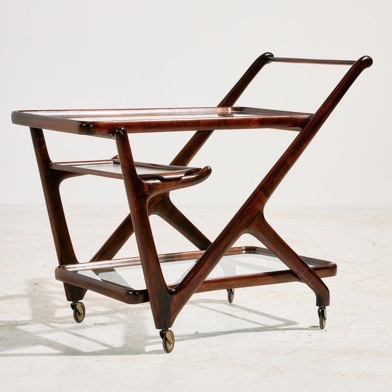 Alder Wood Trolley By Cesare Lacca For Cassina, 1950s