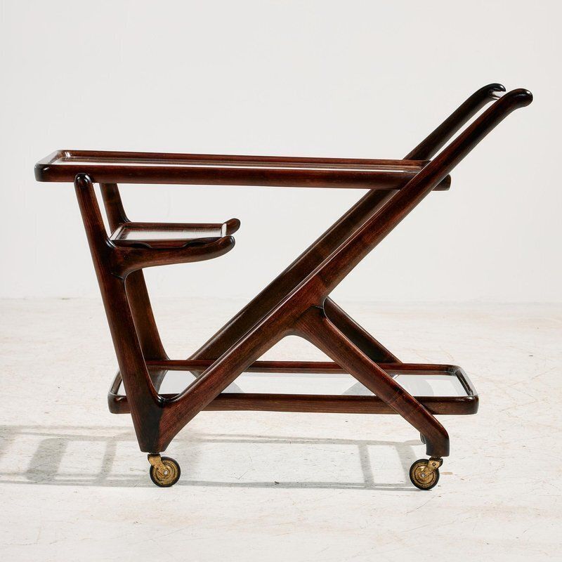 Alder Wood Trolley By Cesare Lacca For Cassina, 1950s photo furniture