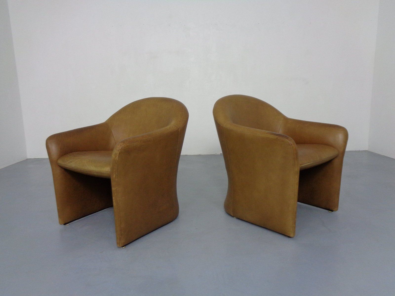 Mid Century German Leather Cocktail Chairs From Walter Knoll, 1960s, Set Of 2