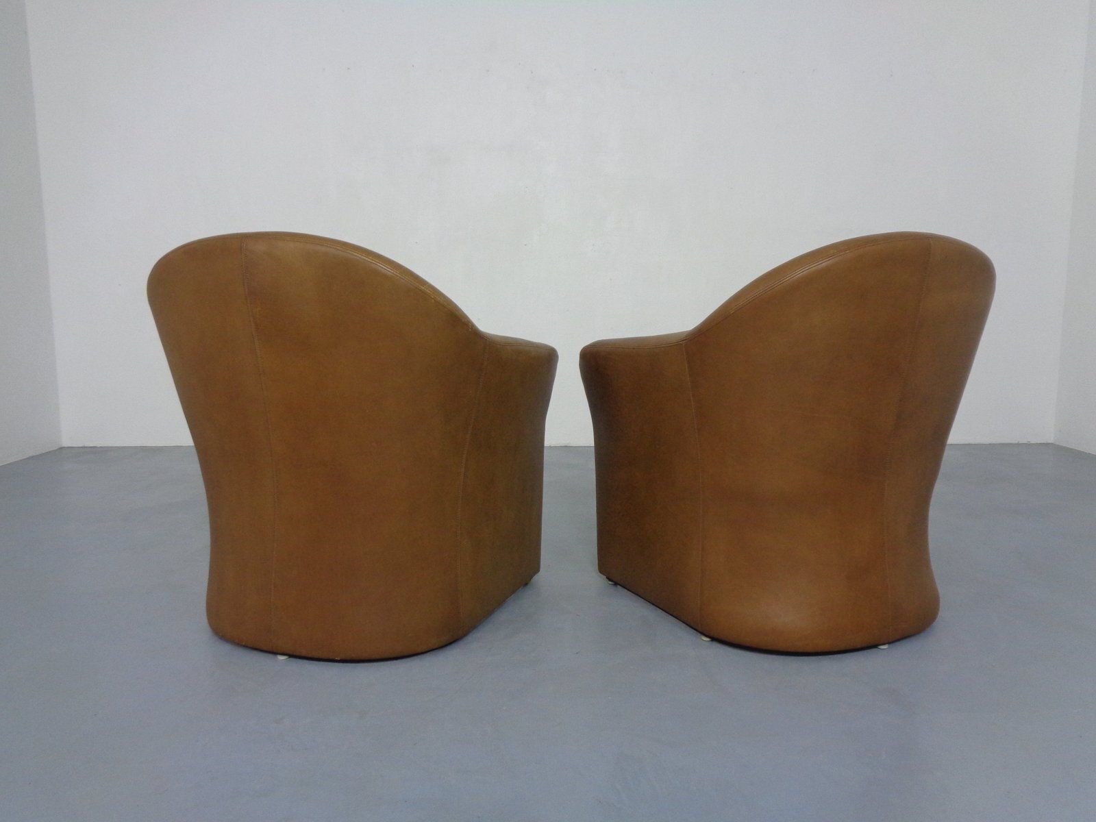 Mid Century German Leather Cocktail Chairs From Walter Knoll, 1960s, Set Of 2 photo vintage