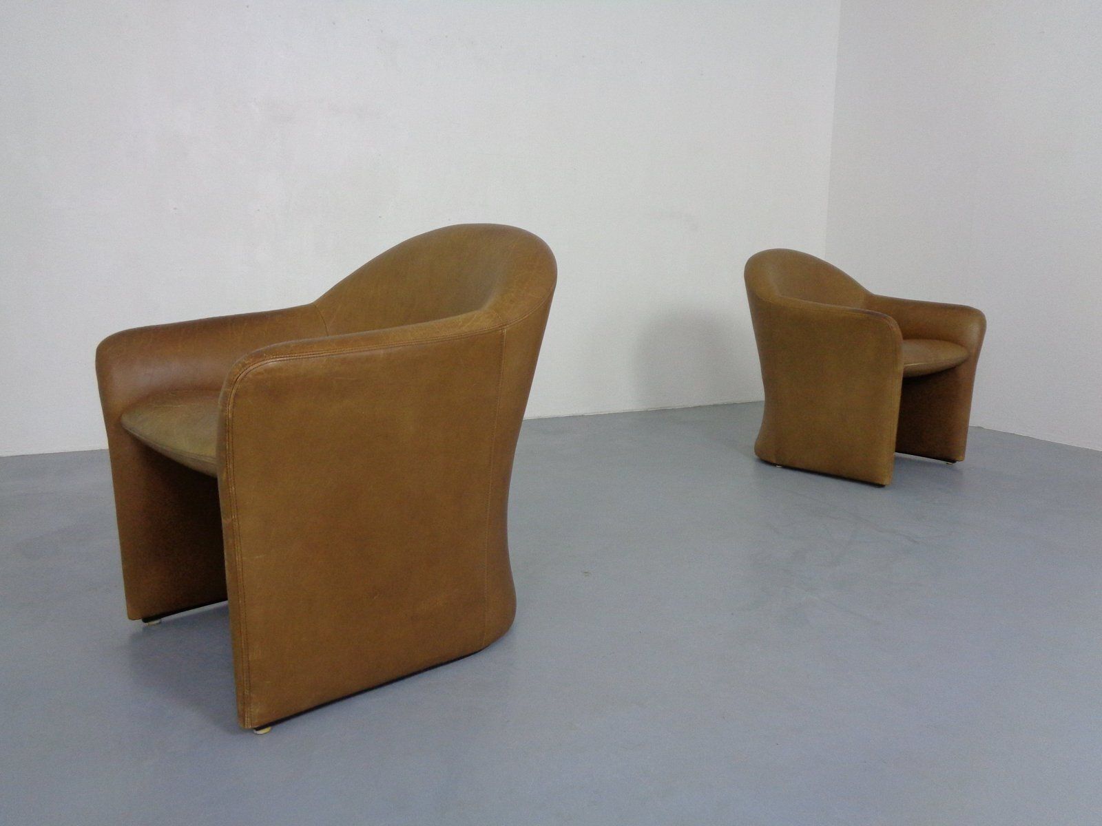 Furniture Mid Century German Leather Cocktail Chairs From Walter Knoll, 1960s, Set Of 2 photo