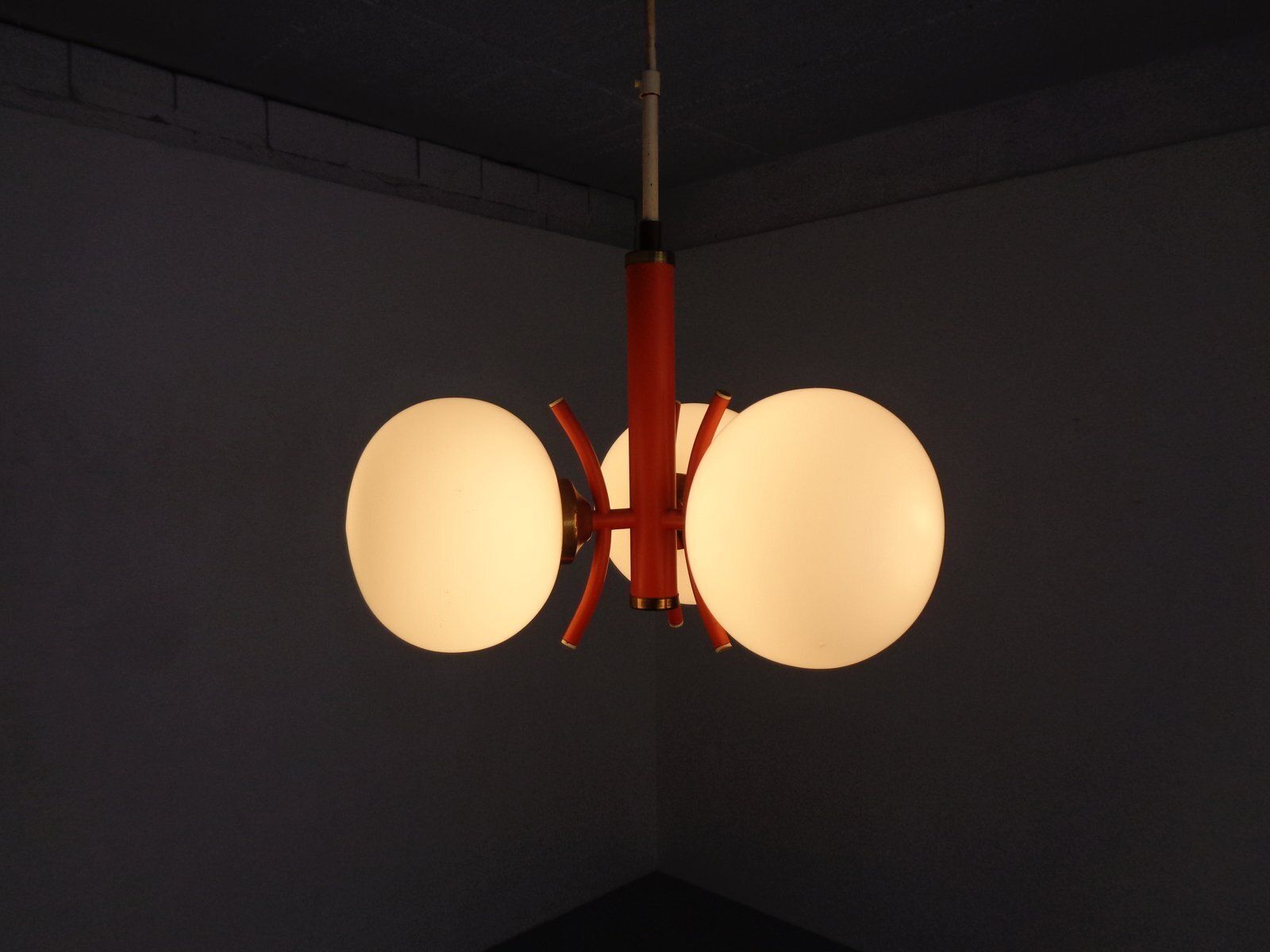 photo for sale Space Age Sputnik Ceiling Lamps With Glasses By Richard Essig, Germany, 1970s, Set Of 2