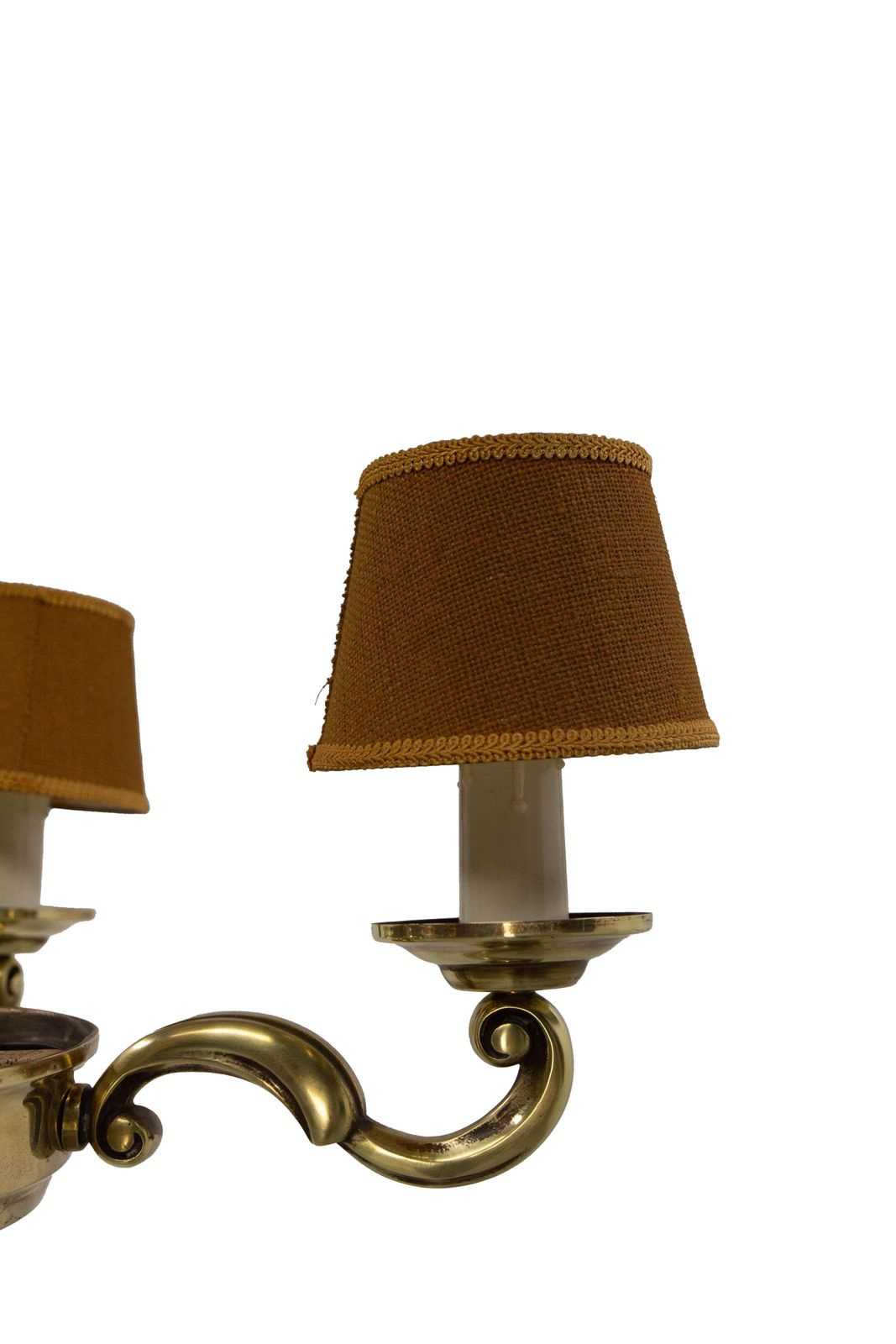 Lustre français à dix lampes en laiton massif, vers 1960 photo 1306.0