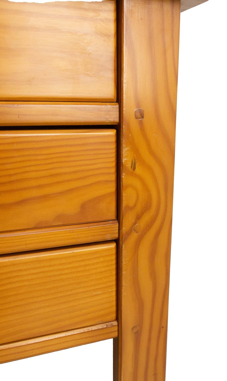 1159.0 French Pair Nightstands Charlotte Perriand Style Bedside Tables Pine Circa 1970 photo