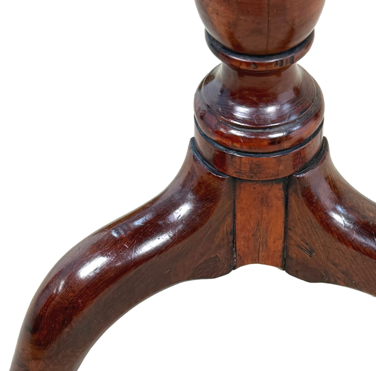 Rare 18th Century Georgian Solid Yew Wood Tripod Table (England, Circa 1750) photo buy