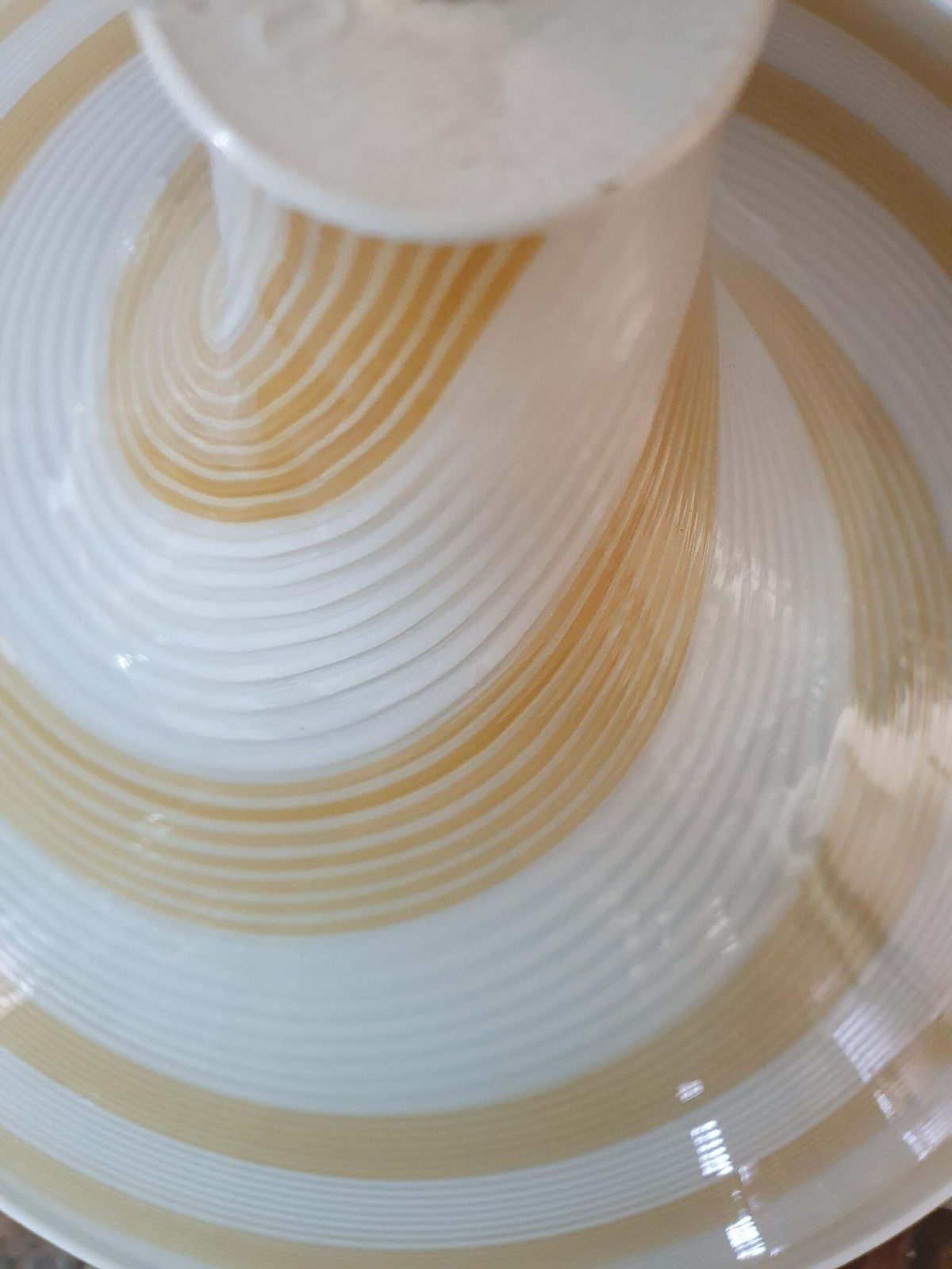 Lighting Murano Glass Swirl Pendant Lamp, Handmade, Modern Design, Italy, 1970s photo