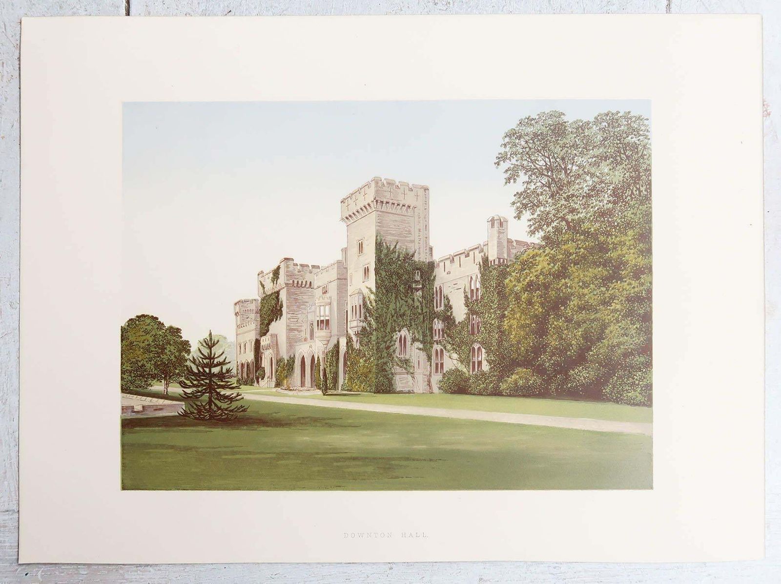 Set Of 12 Antique Prints Of English Country Houses And Gardens, C.1880 photo furniture