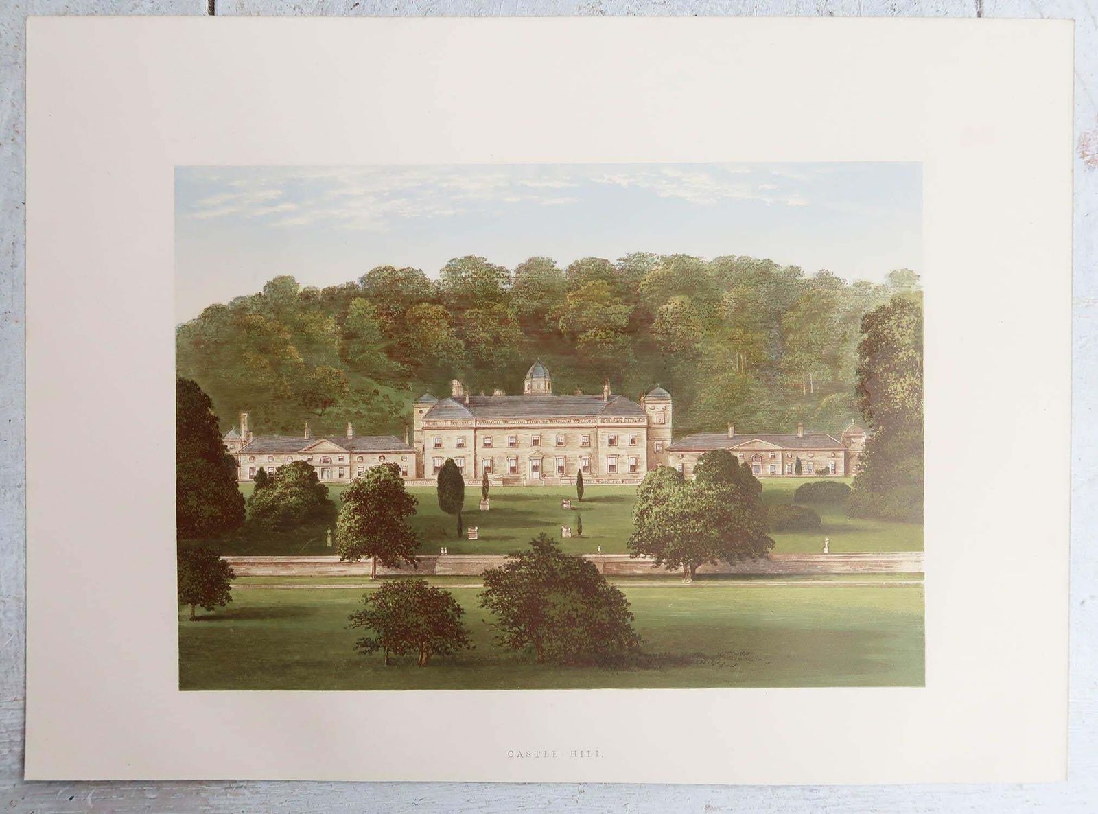Set Of 12 Antique Prints Of English Country Houses And Gardens, C.1880 photo buy