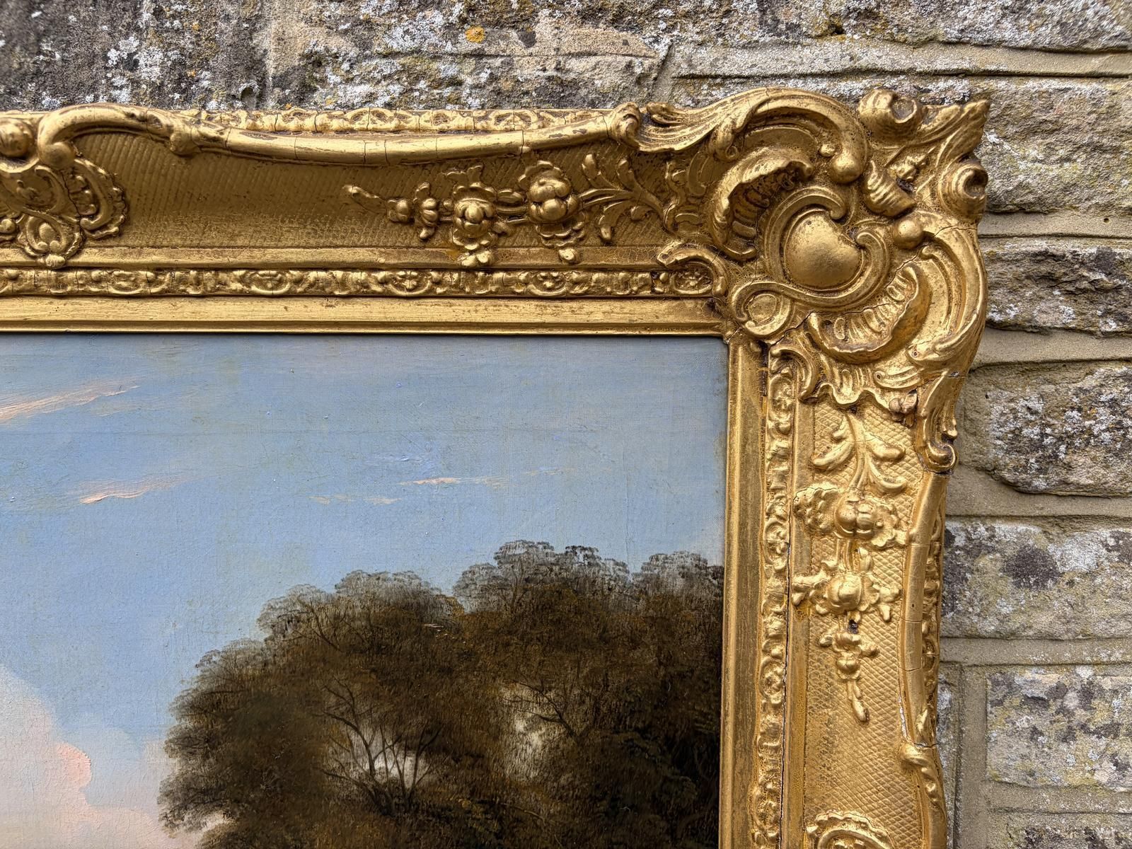 Fine Quality 18th Century Oil On Canvas Of Rural Scene photo buy