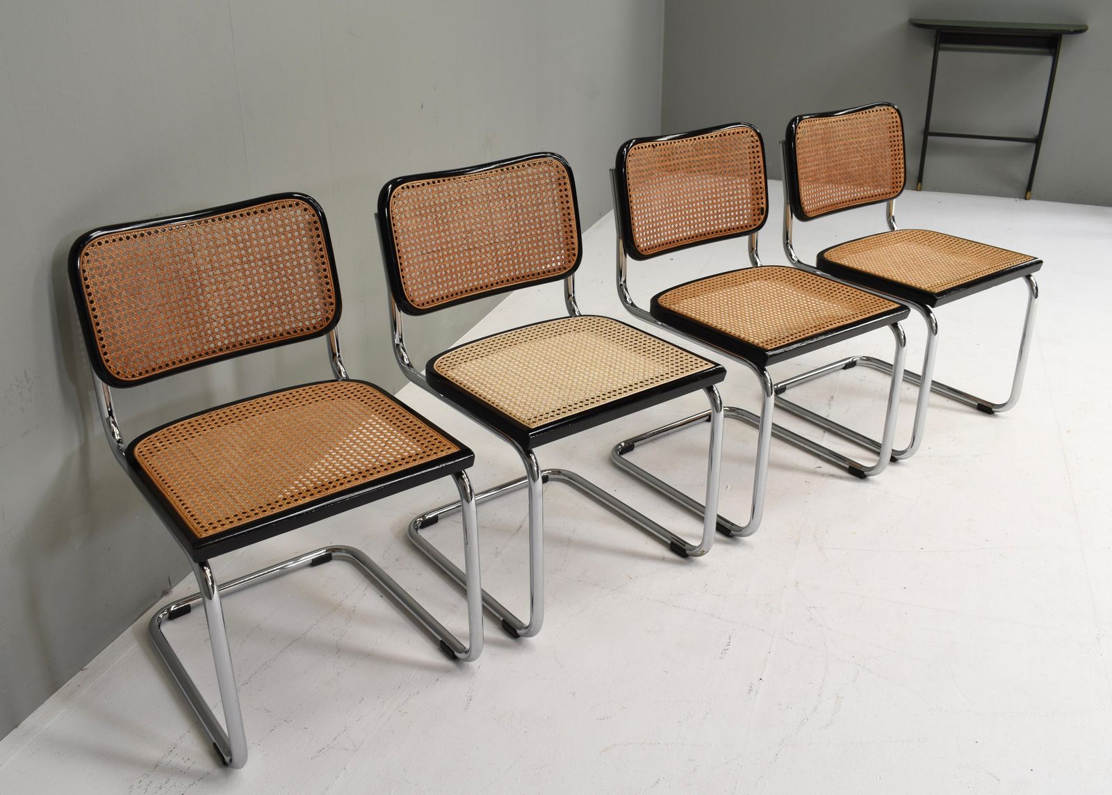Set Of 4 Cesca Model B32 Chairs By Marcel Breuer – Italy, 1970 80's photo furniture