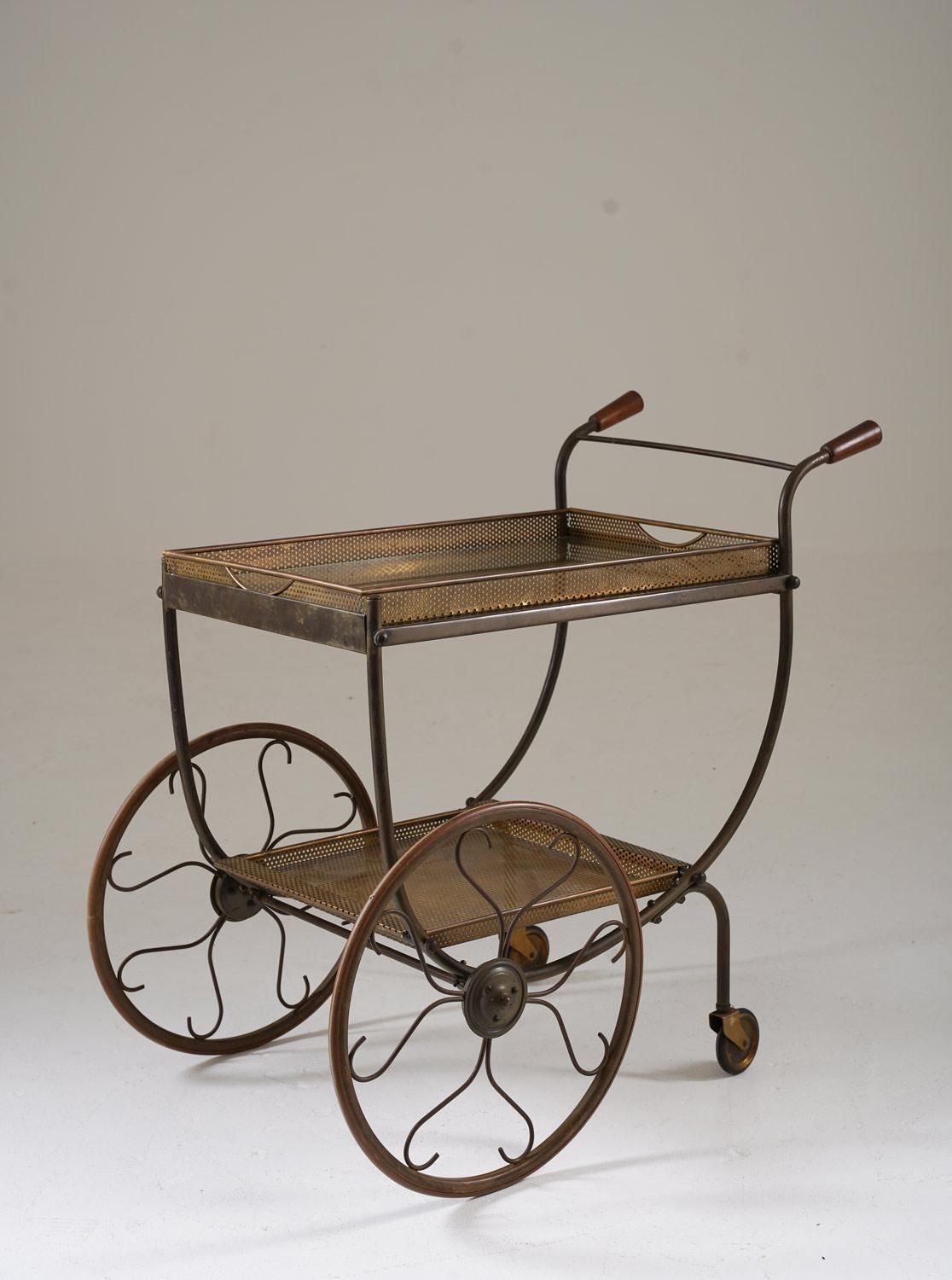 Swedish Modern Bar Cart In Brass Sold At Svenskt Tenn photo furniture