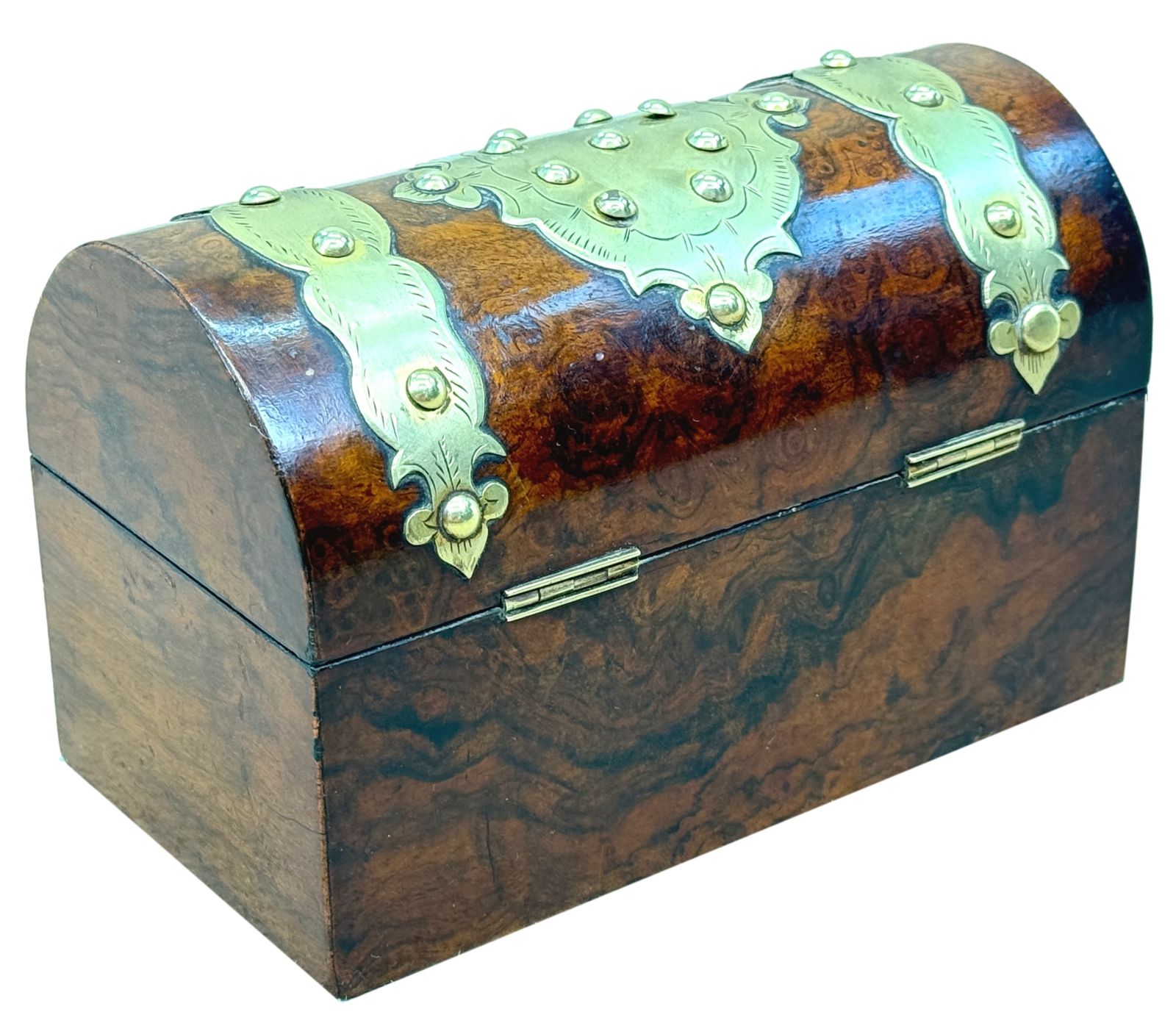 19th Century Burr Walnut Stationary Box (England, Circa 1860) photo vintage