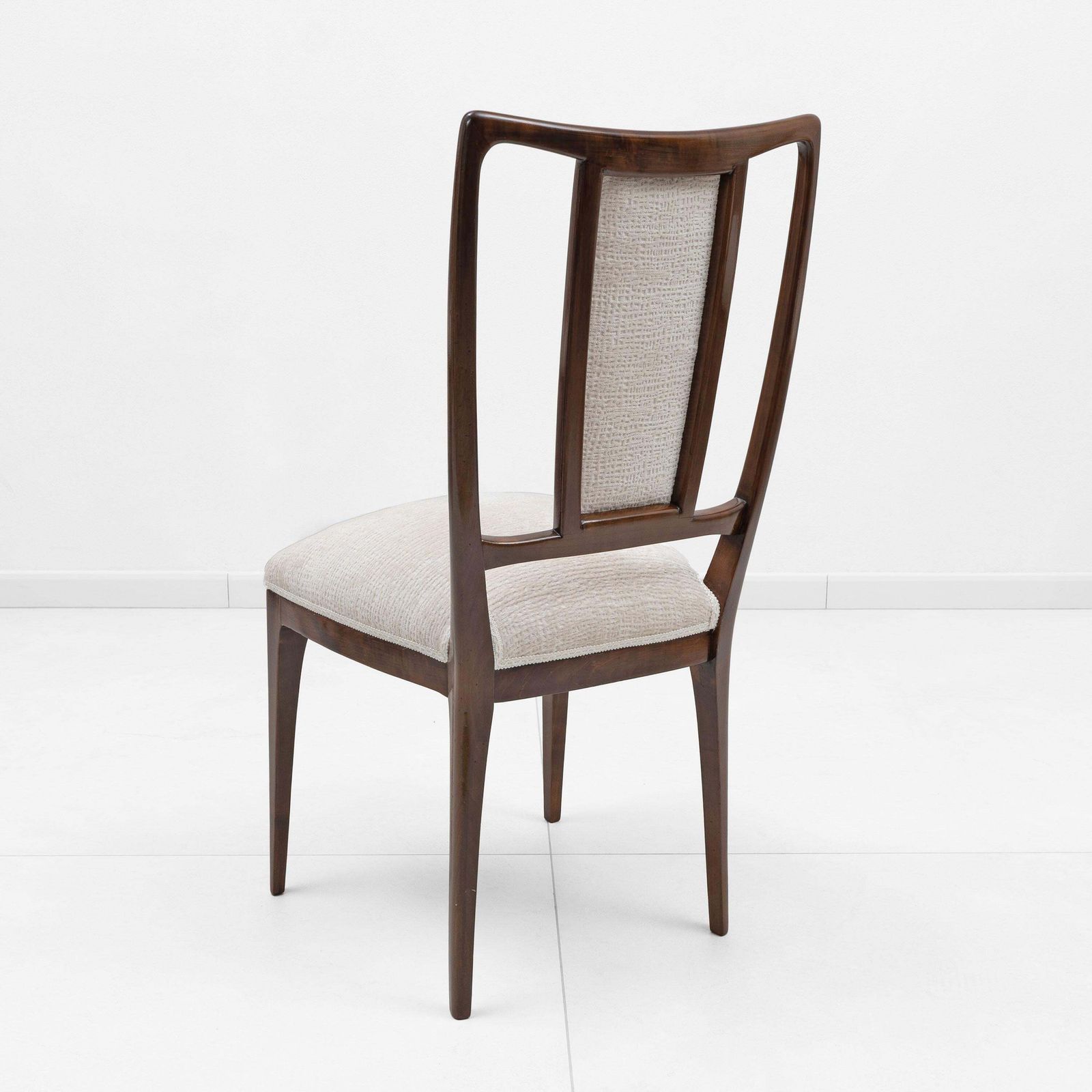 Set Of 8 Mid Century Modern Italian Bouclè Dining Chairs, 50s photo vintage