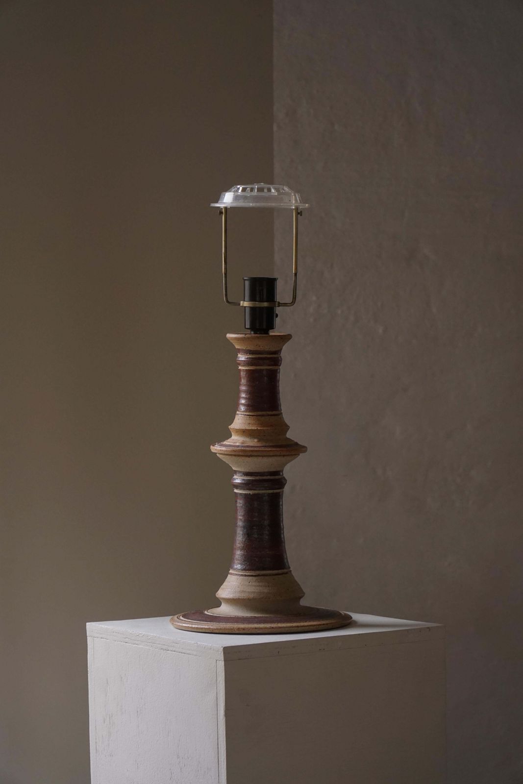 Mid Century Scandinavian Ceramic Table Lamp By Tue Poulsen, Denmark, 1970s photo vintage