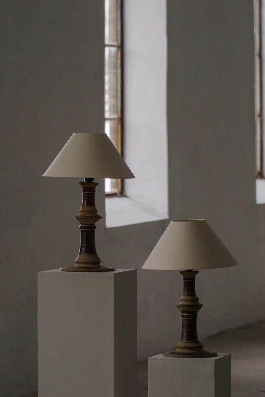 Scandinavian Ceramic Table Lamp, Tue Poulsen, Mid Century Modern, Denmark, 1970s photo vintage