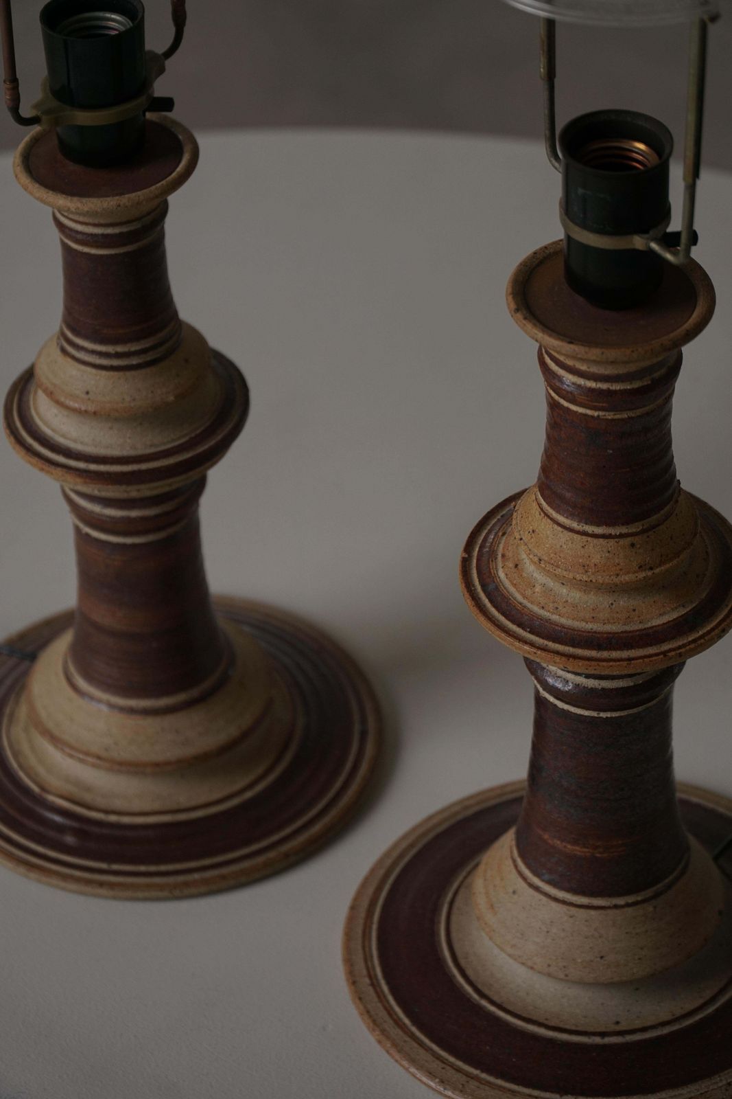 photo vintage Scandinavian Ceramic Table Lamp, Tue Poulsen, Mid Century Modern, Denmark, 1970s