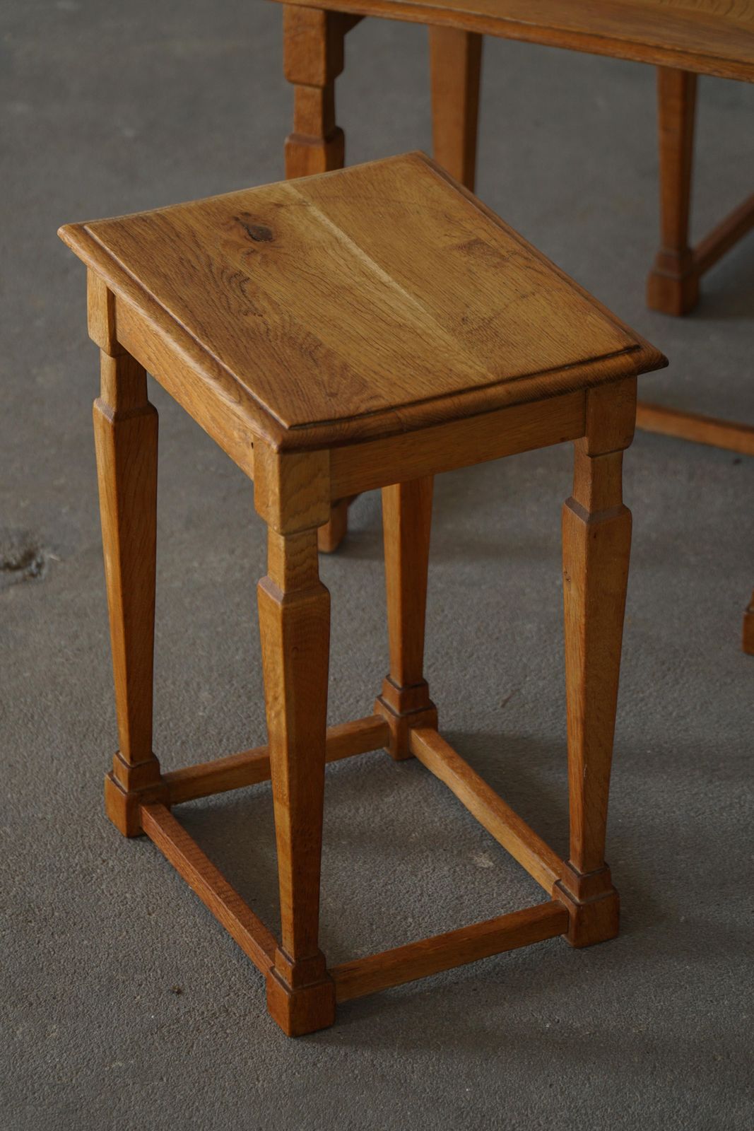 Set Of 3 Nesting Tables In Oak Made By A Danish Cabinetmaker, Mid Century, 1960s photo 653.0