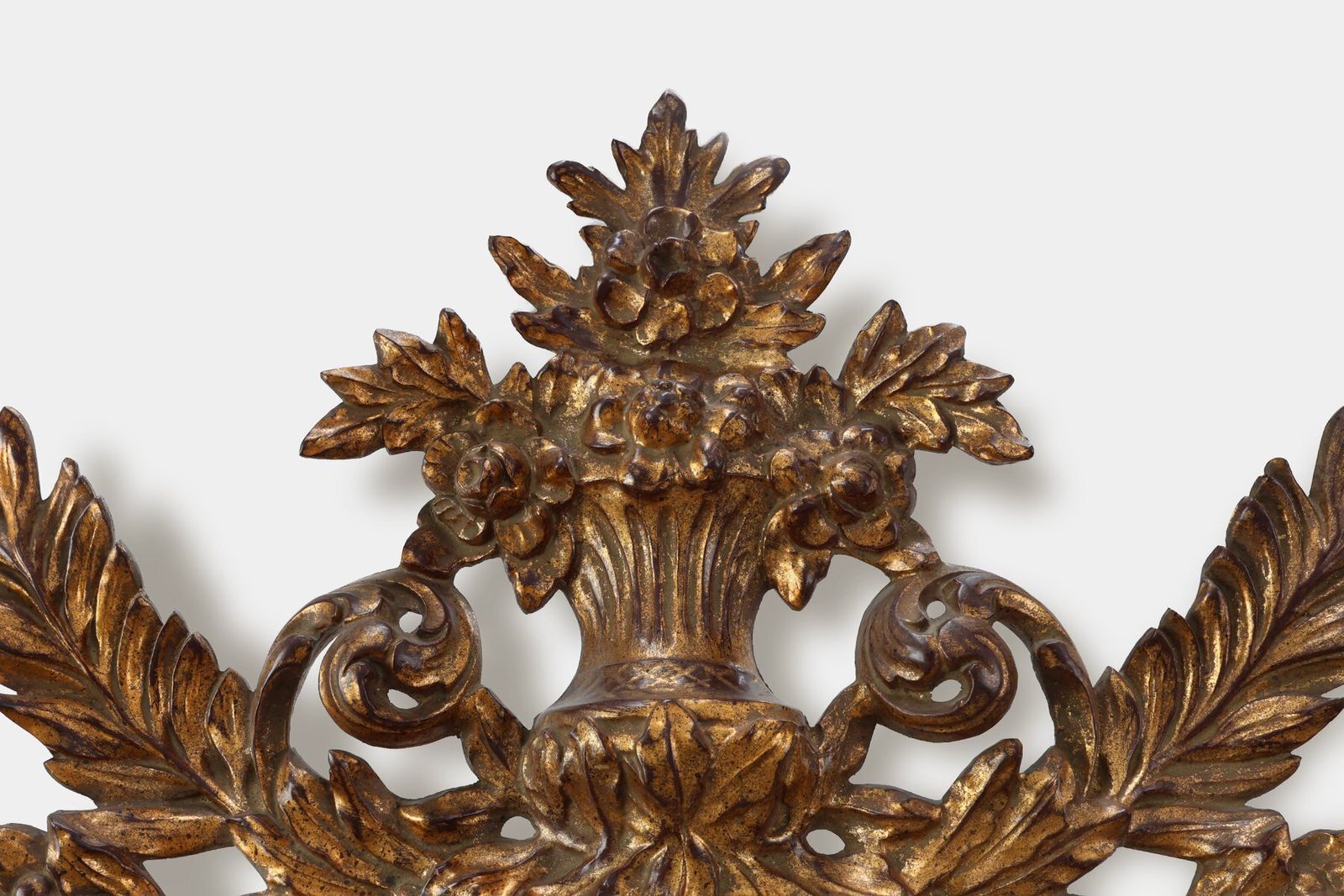 Large 20th Century Baroque Gilt Mirror By Deknudt, Belgium, 1960s photo vintage