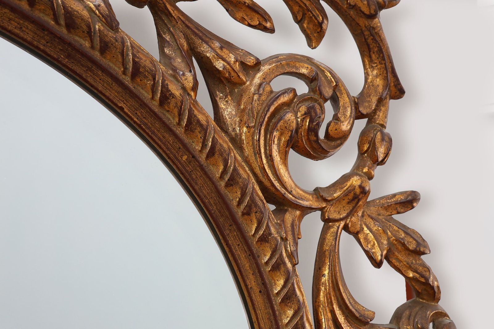 photo for sale Large 20th Century Baroque Gilt Mirror By Deknudt, Belgium, 1960s