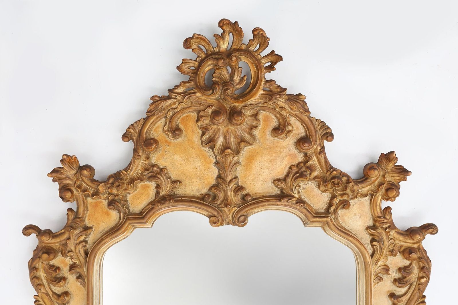 Large Rococo Gilted Mirror In Resin, Belgium, 1950s photo furniture