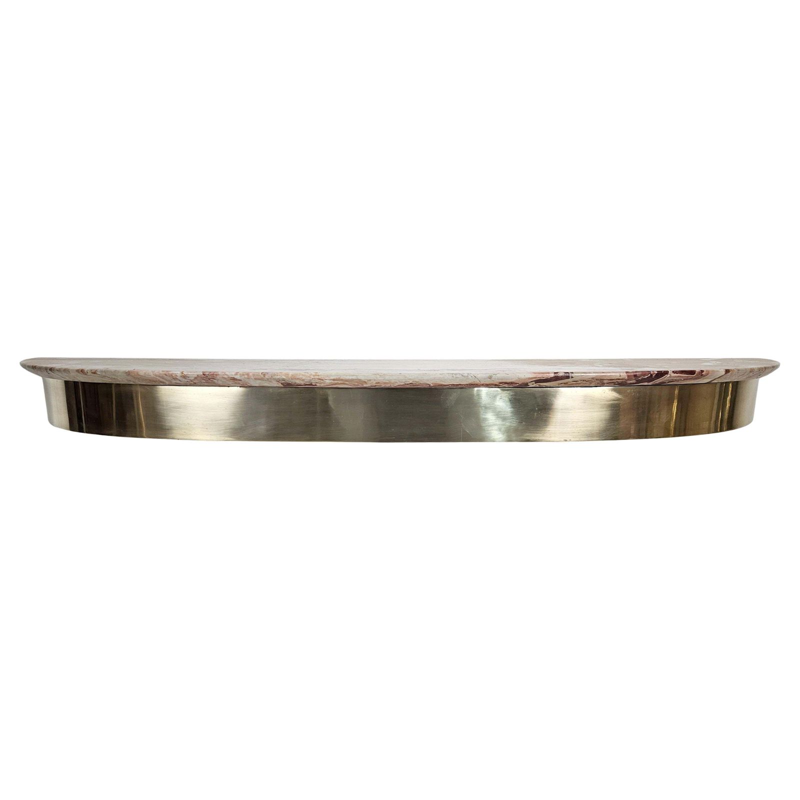 Italian Mid Century Modern Console Table, Onyx And Brass, Circa 1950 photo Furniture