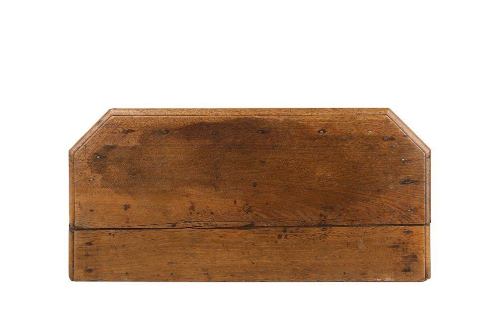 photo furniture Rustic Low Church Stool In Oak, France, 1900