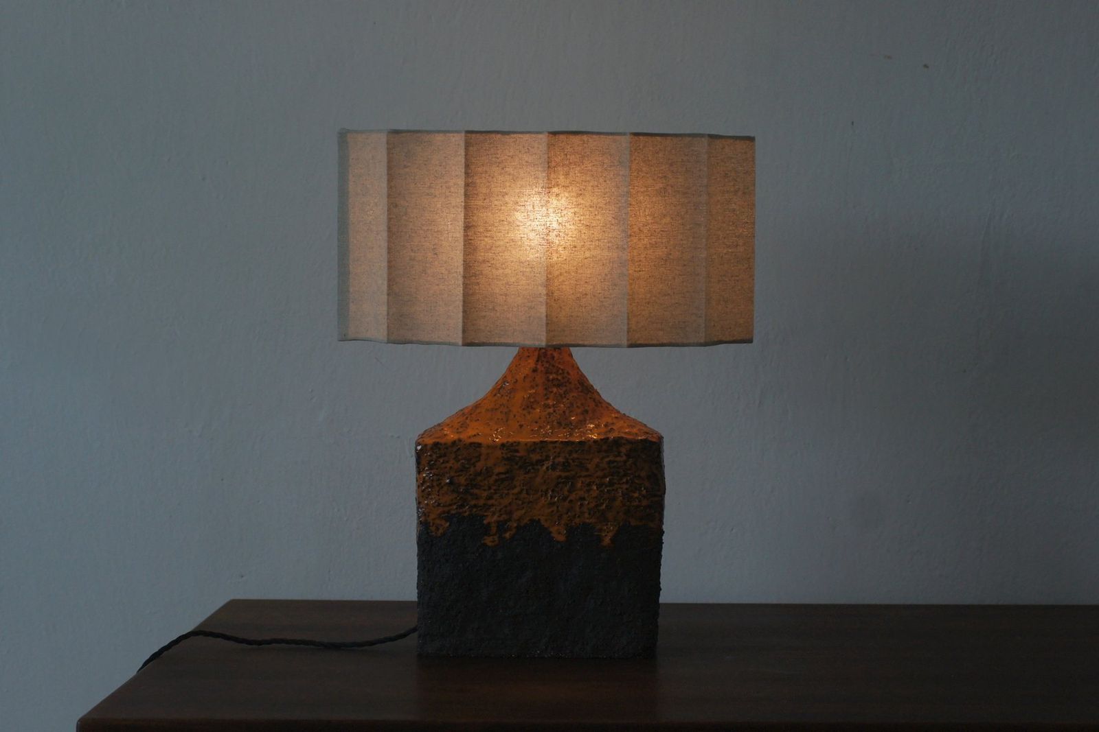 Brutalist Ceramic Lamp, 1970s photo for sale
