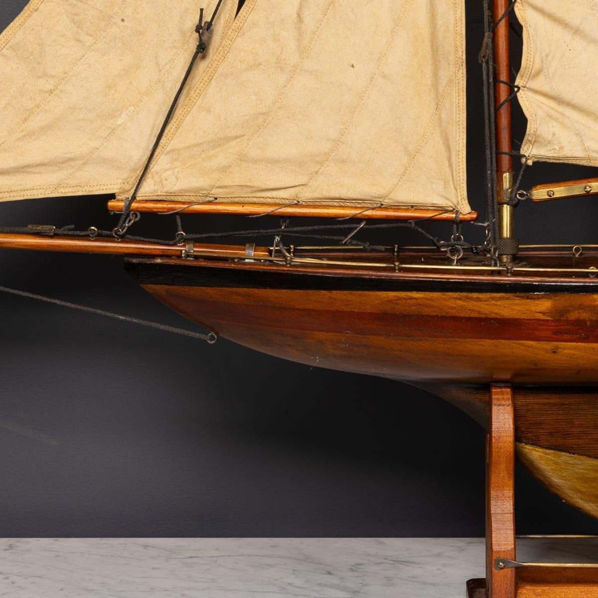 photo for sale English Gaff Rigged Pond Yacht, Mahogany & Oak, Brass Fittings, 1930