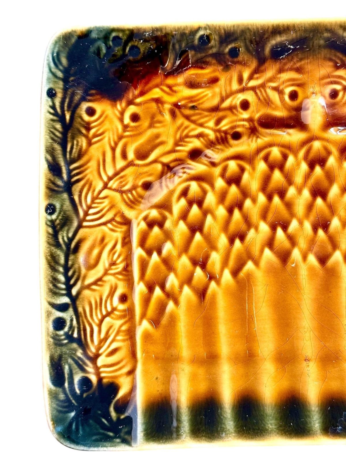 1947.0 20th Century Sarreguemines Majolica Asparagus Service Set photo